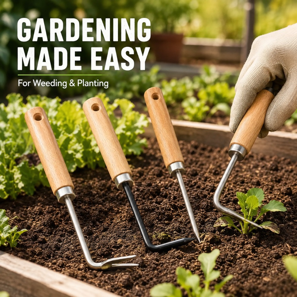 Gardening Tools Hoe - Estrattore di Radici, Attrezzo Multifunzione per
