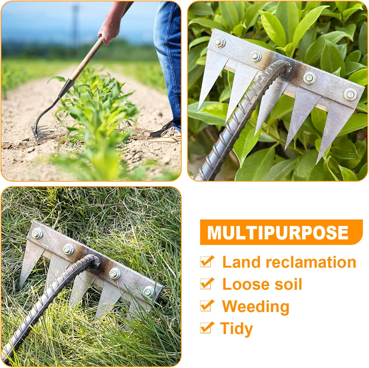 5/6/7/8 denti ferro giardinagg - Gardening Tools Hoe recensione e prezzo